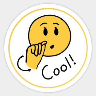 “Cool!” Sign Sticker